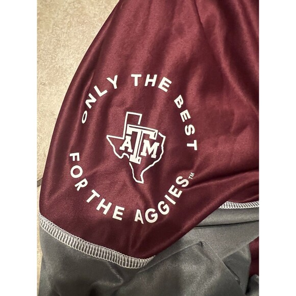 Texas AM Sweater Mens XXL Adidas Aggies SEC Burgundy button snap sweatshirt - Picture 6 of 10